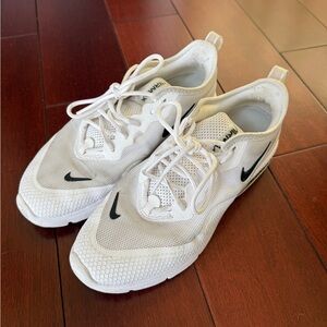NIKE white Athletic Sneakers with Black Swoosh